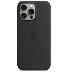 Чехол Silicone Matte Case With MagSafe iPhone 15 Pro Max Black