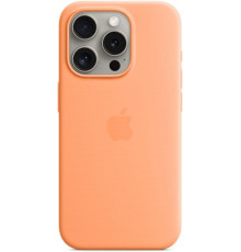 Чехол Silicone Case MagSafe & SplashScreen iPhone 15 Pro Max Orange Sorbet