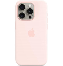 Чехол Silicone Case MagSafe & SplashScreen iPhone 15 Pro Max Light Pink