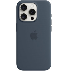 Чехол Silicone Case MagSafe & SplashScreen iPhone 15 Pro Max Storm Blue