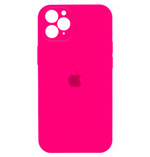 Силиконовая накладка Silicone Case Square iPhone 12 Pro Max Shiny Pink