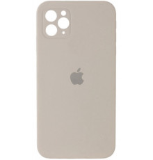 Силиконовая накладка Silicone Case Square iPhone 12 Pro Max Rock Ash