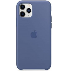 Силиконовая накладка Silicone Case 1:1 для iPhone 11 Pro Max Linen Blue
