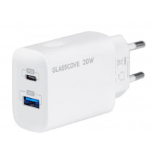Сетевое зарядное устройство Glasscove 20W 2-PORT TYPE-C + USB TC-012APQ20