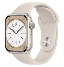 Apple Watch Series 8 GPS + Cellular 41mm Starlight Aluminum Case with Starlight Sport Band S/M (MNUX3)